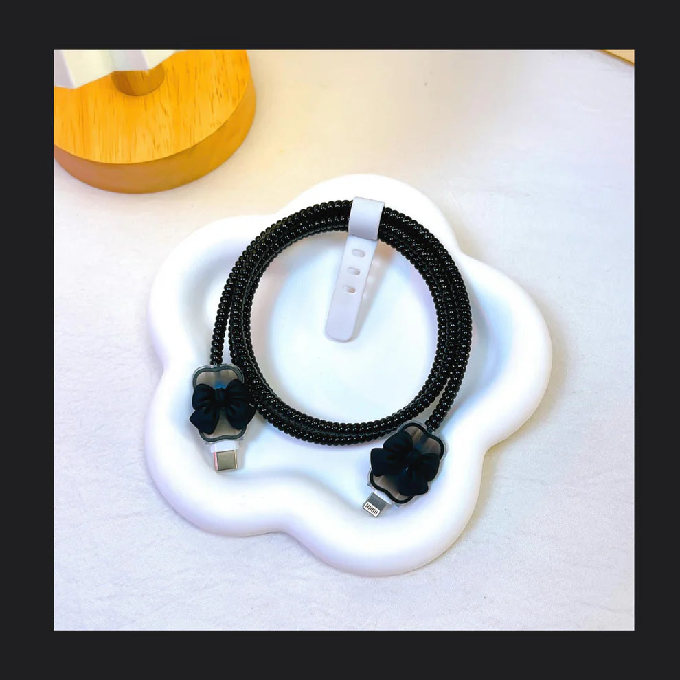 Black Bow Charger Protector